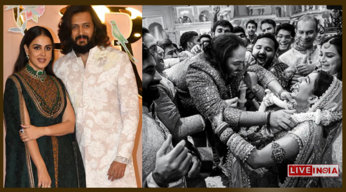 Riteish Deshmukh, Genelia ने नवविवाहित अनंत-राधिका को भेजी दुआएं