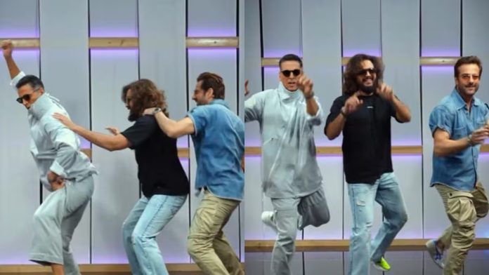 Akshay Kumar, Riteish Deshmukh, Fardeen Khan recreate iconic 'Heyy Babyy' dance steps with a twist