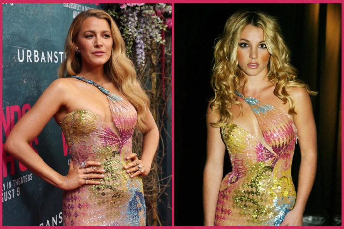 देखिए Blake Lively ने 'It Ends With Us' के प्रीमियर में ब्रिटनी स्पीयर्स की विंटेज ड्रेस पहनी