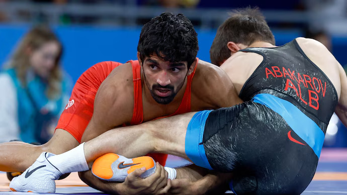 Paris Olympics: India's Aman Sehrawat storms into semi-finals with technical superiority win in men's 57kg event