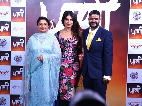 In pics: Priyanka Chopra poses with mother Madhu, brother Siddharth at screening of film 'Paani'