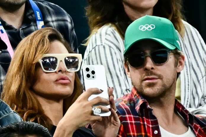 Ryan Gosling, Eva Mendes अपने बच्चों के साथ Paris Olympics 2024 में नजर आए