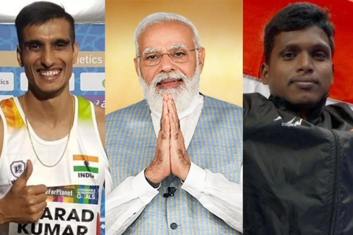 PM Modi ने Paris Paralympics में पदक जीतने पर Mariyappan और Sharad को बधाई दी